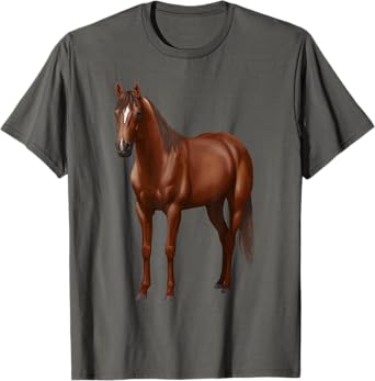 Beautiful Dark Sorrel Chestnut Quarter Horse Lovers Gift T-Shirt