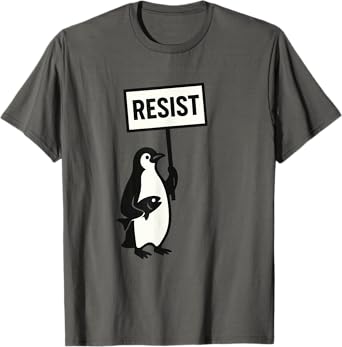 Resist Penguin Activism Graphic T-Shirt