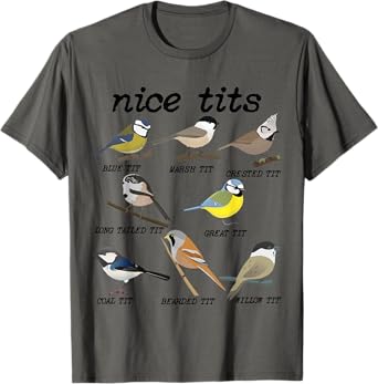 Nice Tits Funny Bird Watching Funny Tit Birds Birdwatcher T-Shirt