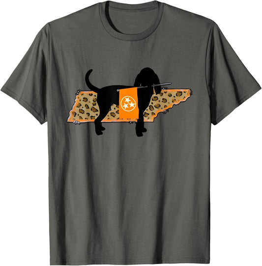Retro Orange Tennessee Name Blooded Dog Flag Classic TN T-Shirt
