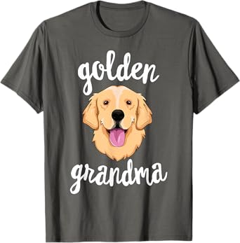 Golden Retriever Grandma Mother Fur Mom Dog Puppy Adopt T-Shirt