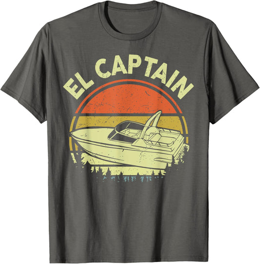 Motorboating El Captain Shirt Father Day Gift Funny Dad Men T-Shirt