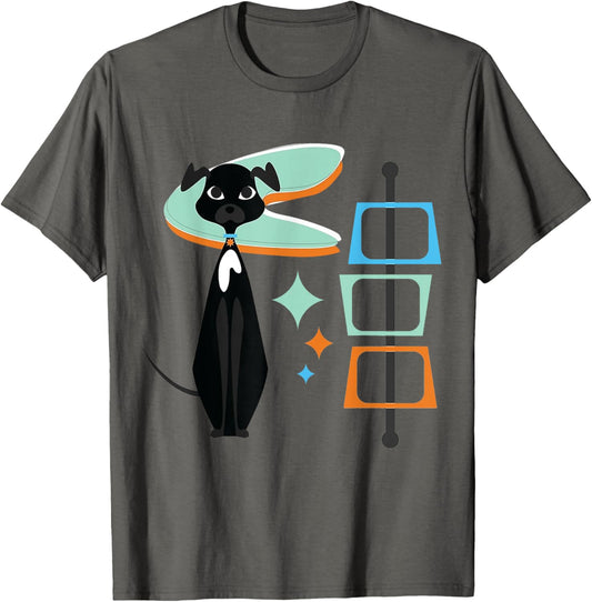 Retro Mid-Century Modern Dogs 50s 60s Style T-Shirt