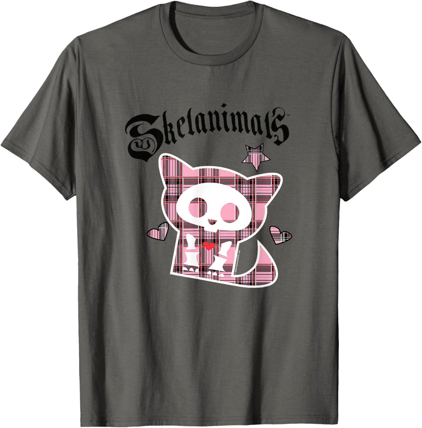 Kit Cat Vintage Pink Plaid Filled Kitten Icon T-Shirt