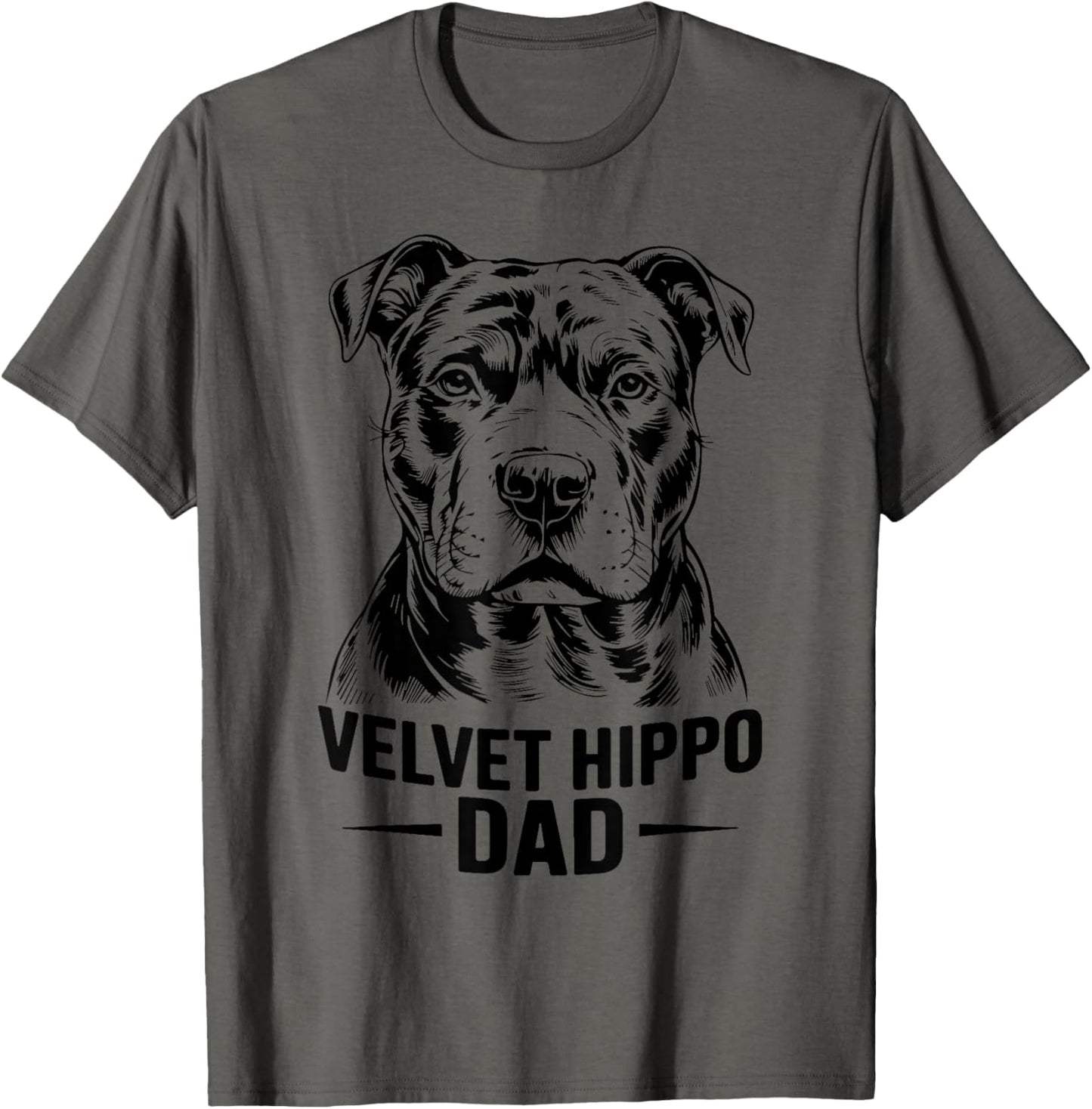Velvet Hippo Dad Pitbull Dog American Bully Pitbull Owner T-Shirt