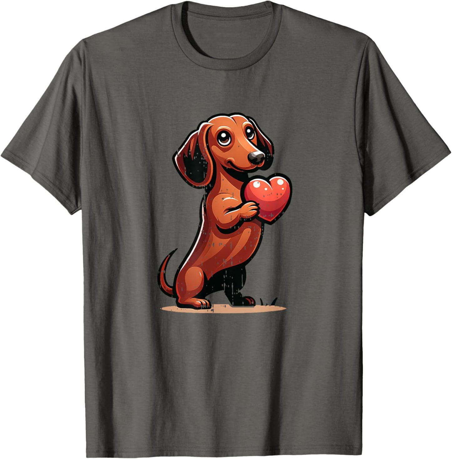 Cute Dachshund Valentines Day Heart Lover Dog Mom Dad Women T-Shirt