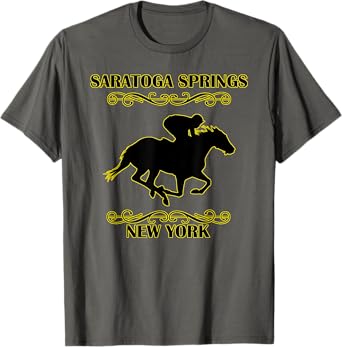 Saratoga Springs Upstate New York Horse Racing Jockey T-Shirt