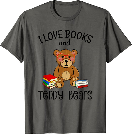 Adorable Teddy Bear Love Books and Teddy Bear Reading T-Shirt