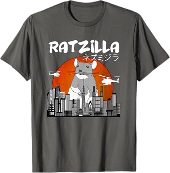 Funny Ratzilla, Japan Mouse T-Shirt