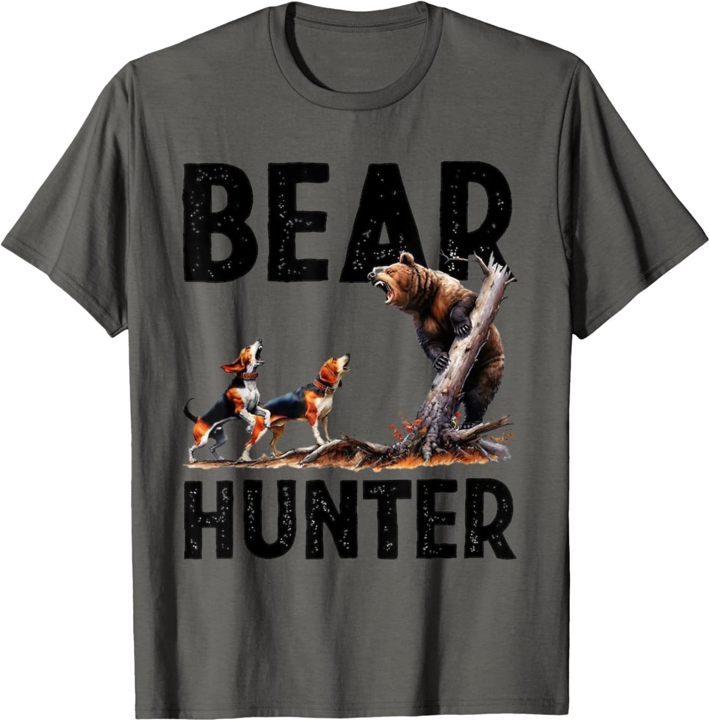 Hunting Bear Retro Dog Bear Hound Dog Hunting T-Shirt