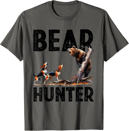 Hunting Bear Retro Dog Bear Hound Dog Hunting T-Shirt