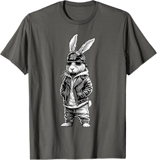 Cool Rabbit With Sunglasses Easter for Men Kids Boys Easter T-Shirt