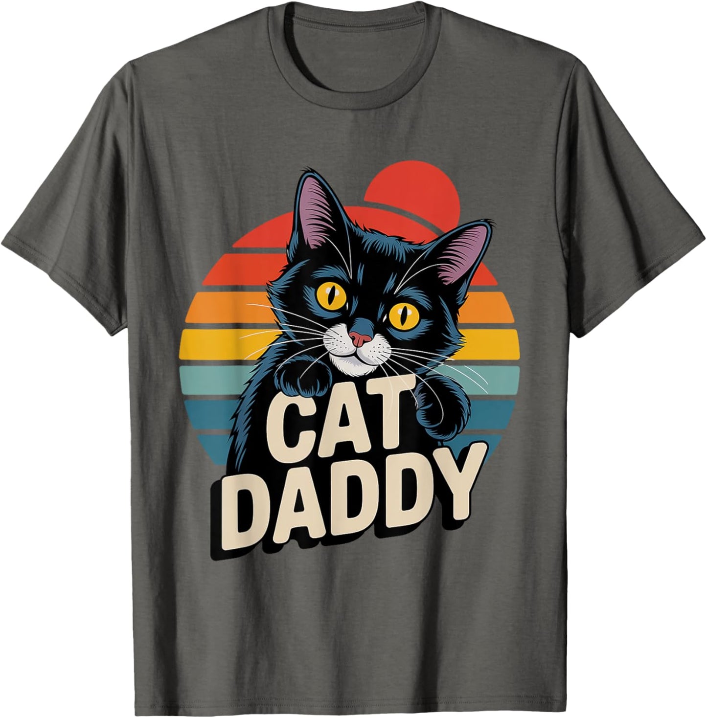Retro Cat Daddy Sarcastic Dad Vintage Fathers Day Cat Lover T-Shirt