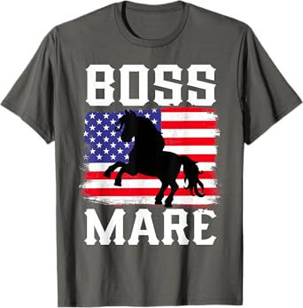 Boss Mare American USA Horse Lover Riding Rider Equestrian T-Shirt