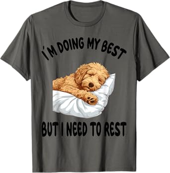 Goldendoodle Dog Pet Pajamas Nightgown Sleeping Napping T-Shirt for Men Women Girls Kids