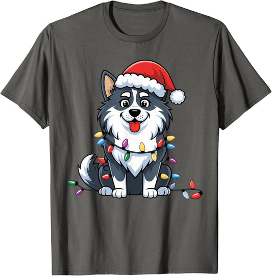 Finnish Lapphund Christmas Lights Xmas Dogs Gifts Men Women T-Shirt