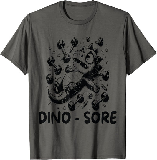Funny Dinosaur Workout Gag Dino Sore Lifting Gym T-Shirt