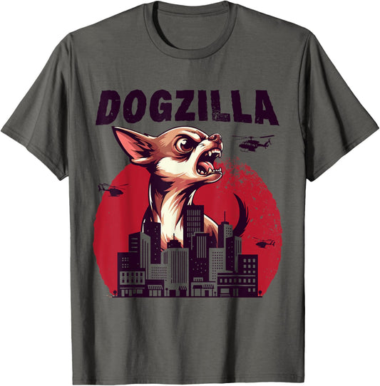 Dogzilla Funny Giant Chihuahua Doggo Cute Dog in City T-Shirt