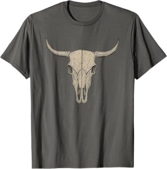 Bull Skull Vintage Western Cow Skull Cowboy Rodeo T-Shirt