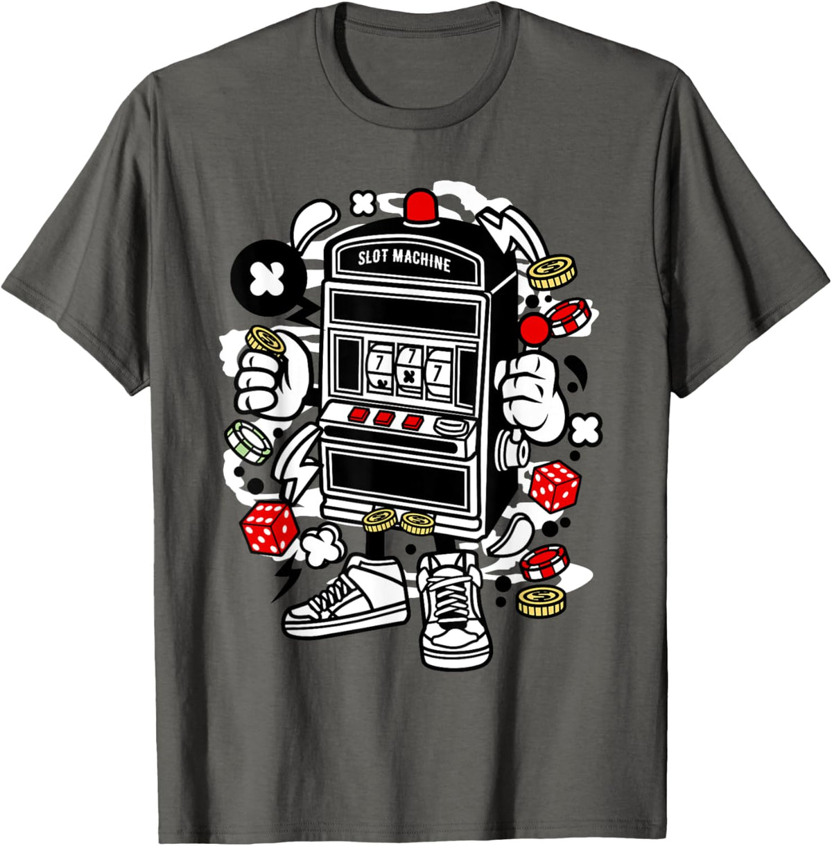 Slot Machine Cartoon T-shirt (Urban Cartoon Clothing) T-Shirt