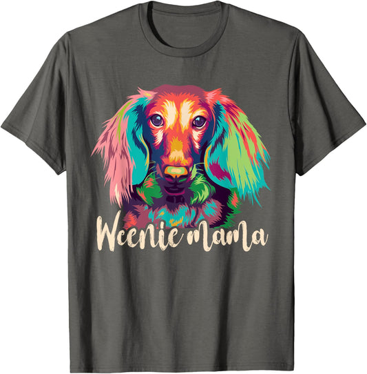Dachshund-Shirt Women Weenie Mama Weiner Dog Mom T-Shirt