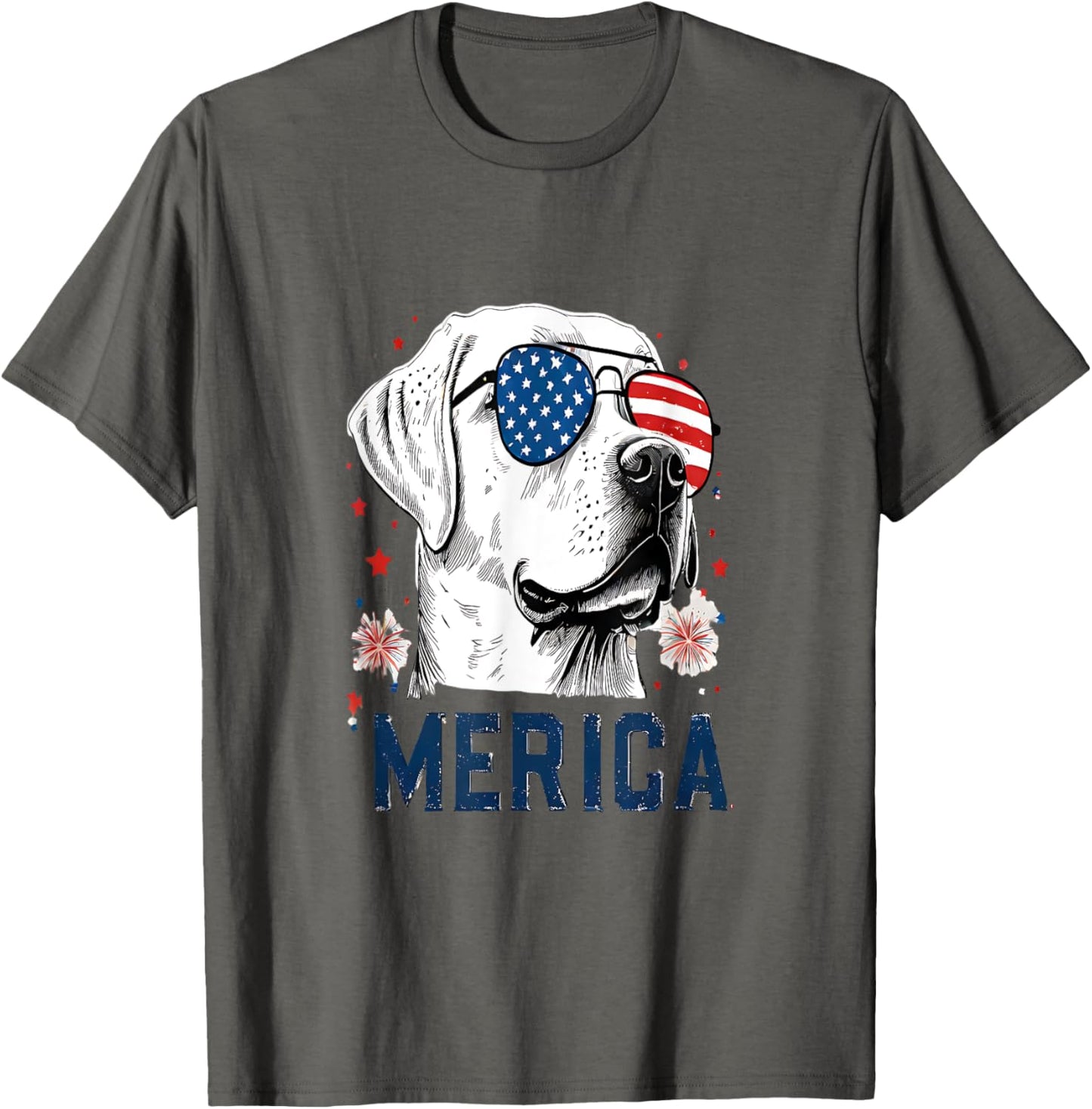 Patriotic Labrador Retriever Dog Merica US Flag 4Th Of July T-Shirt