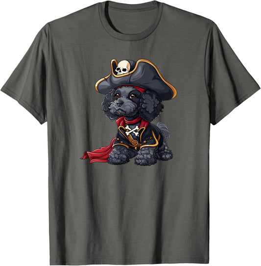 Pirate Poodle - Adorable Poodle Wearing Pirate Hat T-shirt