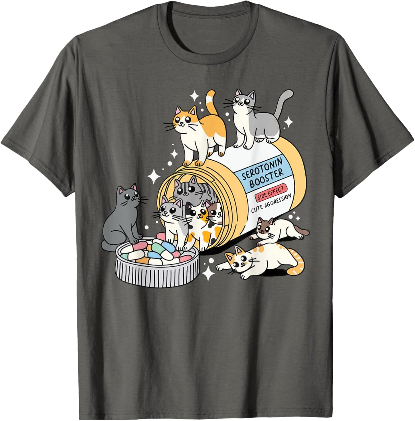 Cat Antidepressant Serotonin Booster Mental Health Therapist T-Shirt