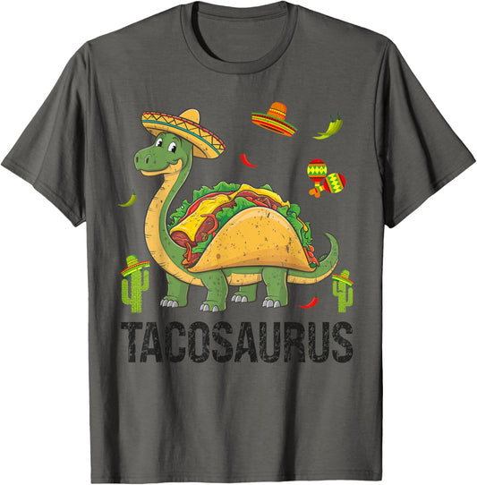 Tacosaurus dinosaur taco T rex Funny Cinco de Mayo Mexican T-Shirt