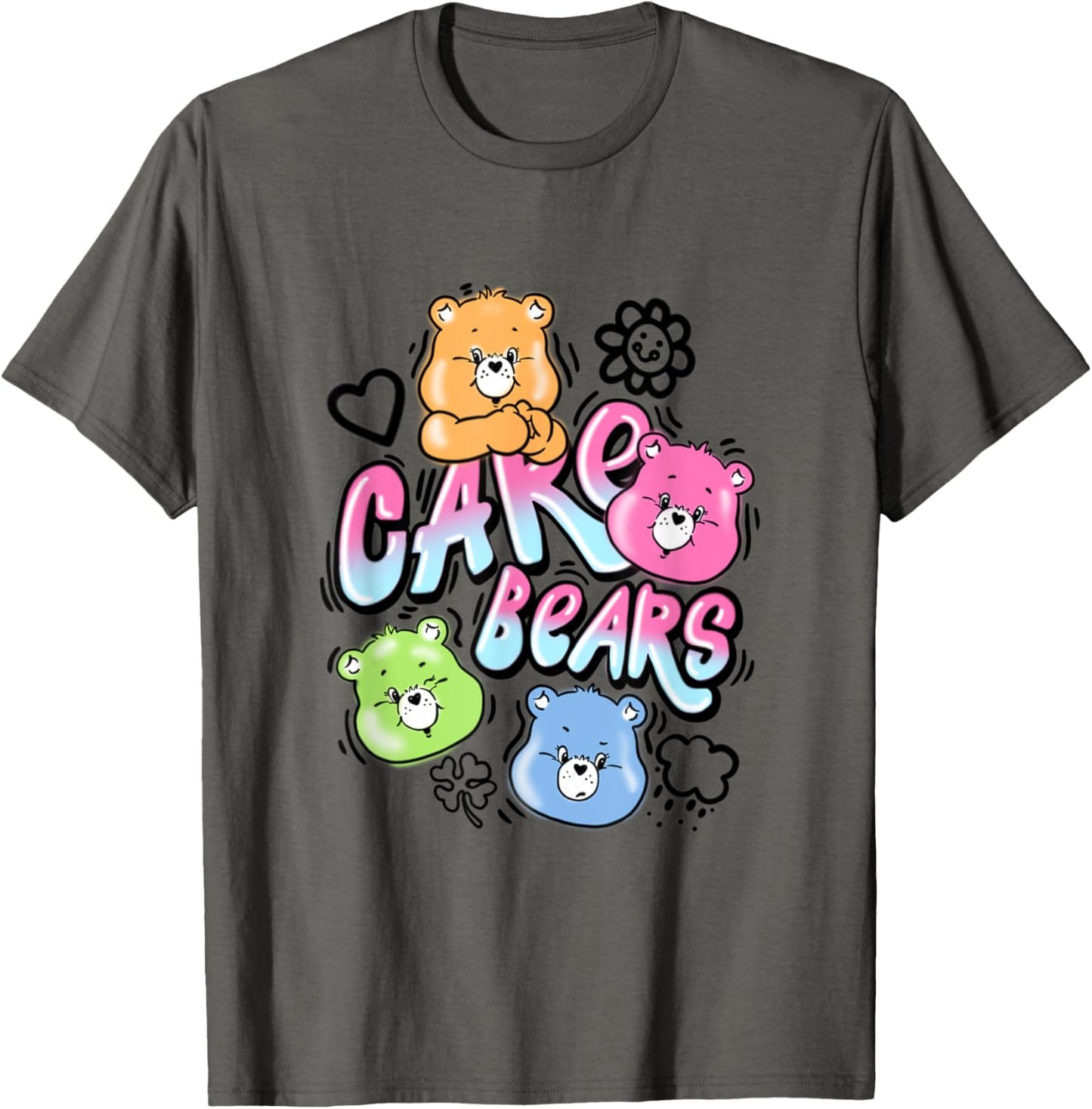 Care Bears Classic Faces in Pastel Colors T-Shirt