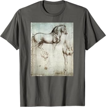 Leonardo Da Vinci Horse Study Sketch T-shirt T-Shirt