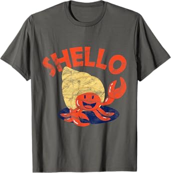 shello funny vintage hermit crab chilling gift T-Shirt