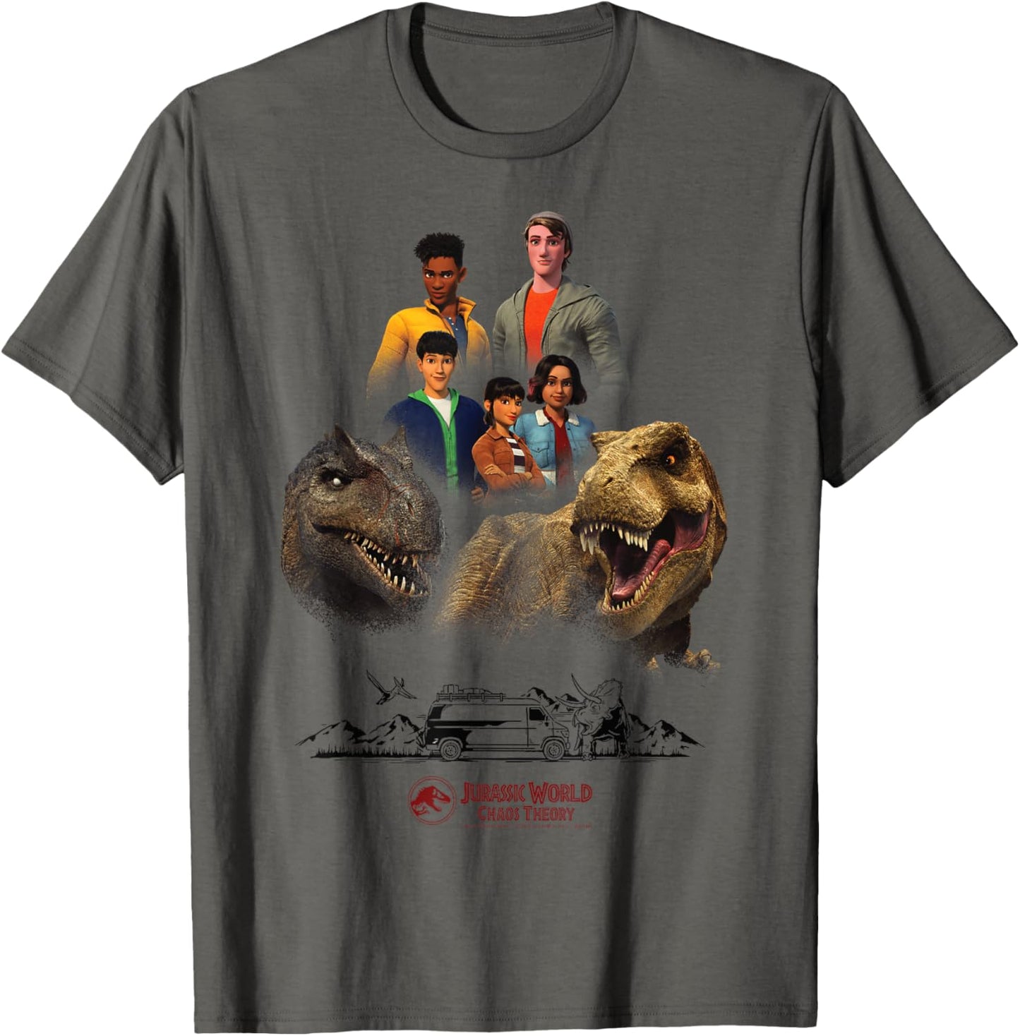 Chaos Theory Nublar 5 T-Rex T-Shirt