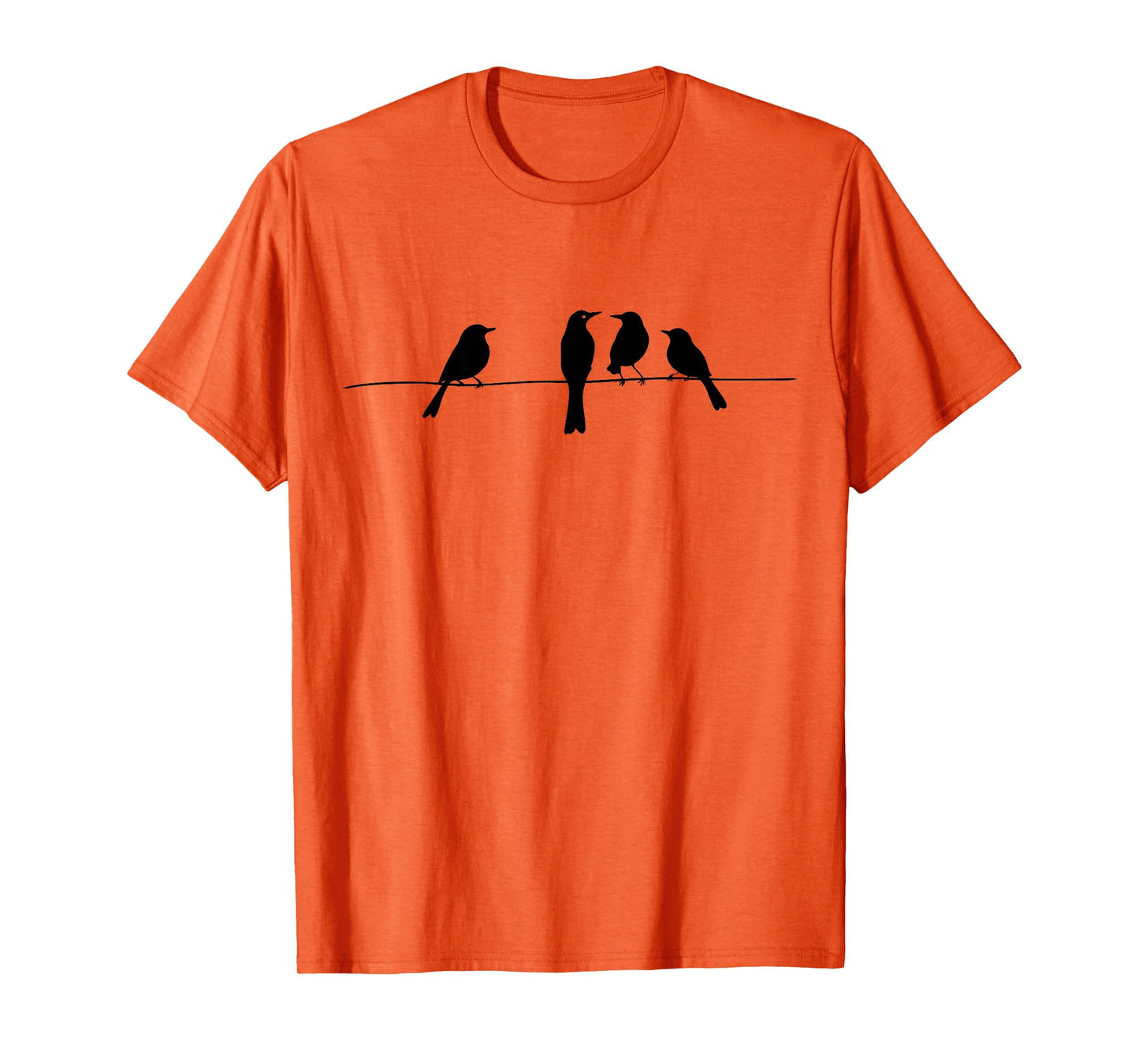 Minimalistic Birds On A Wire Outfit Bird and Animal Lovers T-Shirt