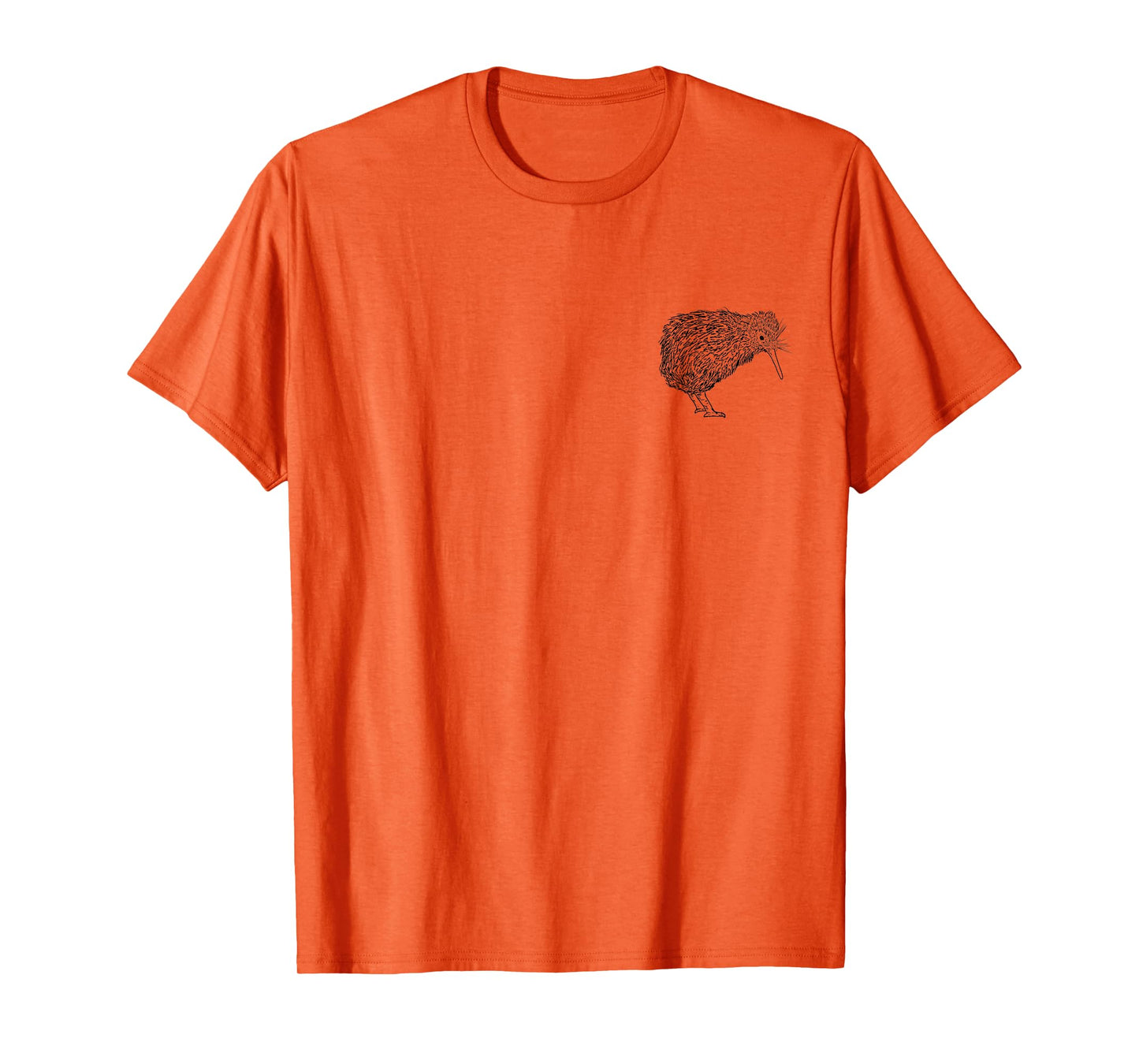 Kiwi Bird Pocket New Zealand Sketch Wildlife Nature Birding T-Shirt