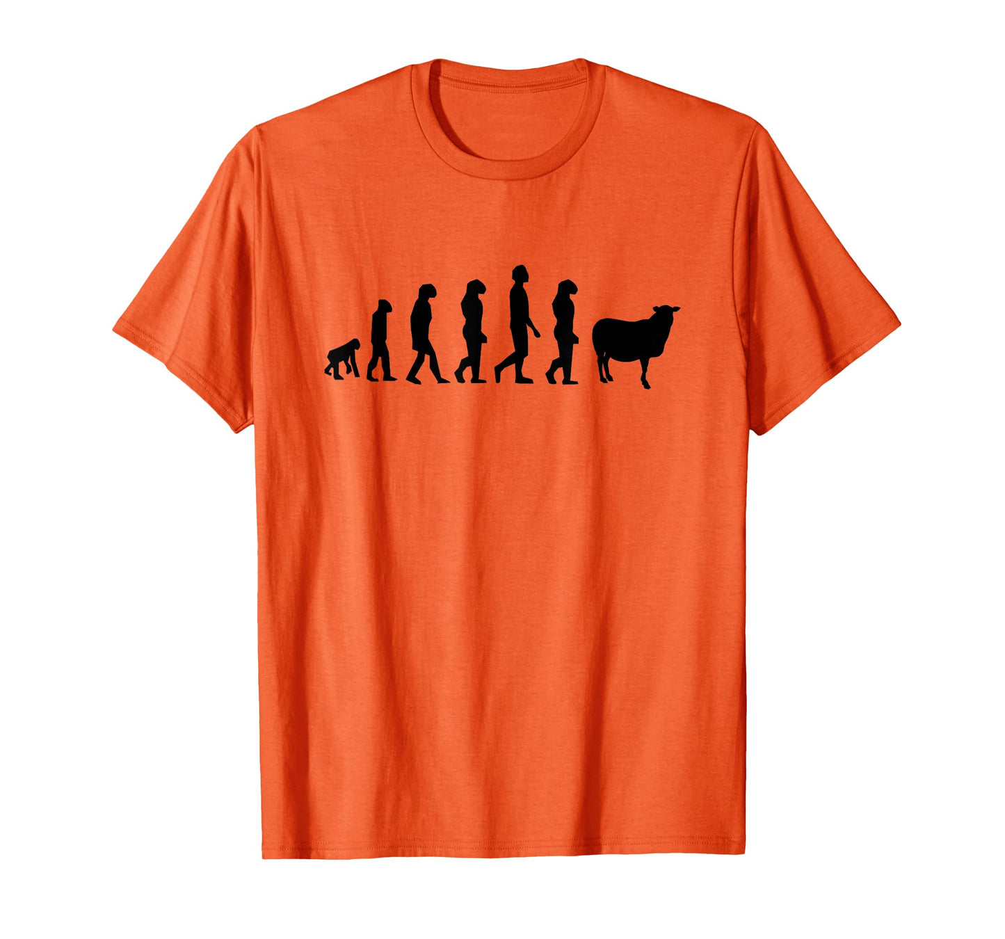 Evolution Of Man Monkey Sheep Funny Political Meme T-Shirt