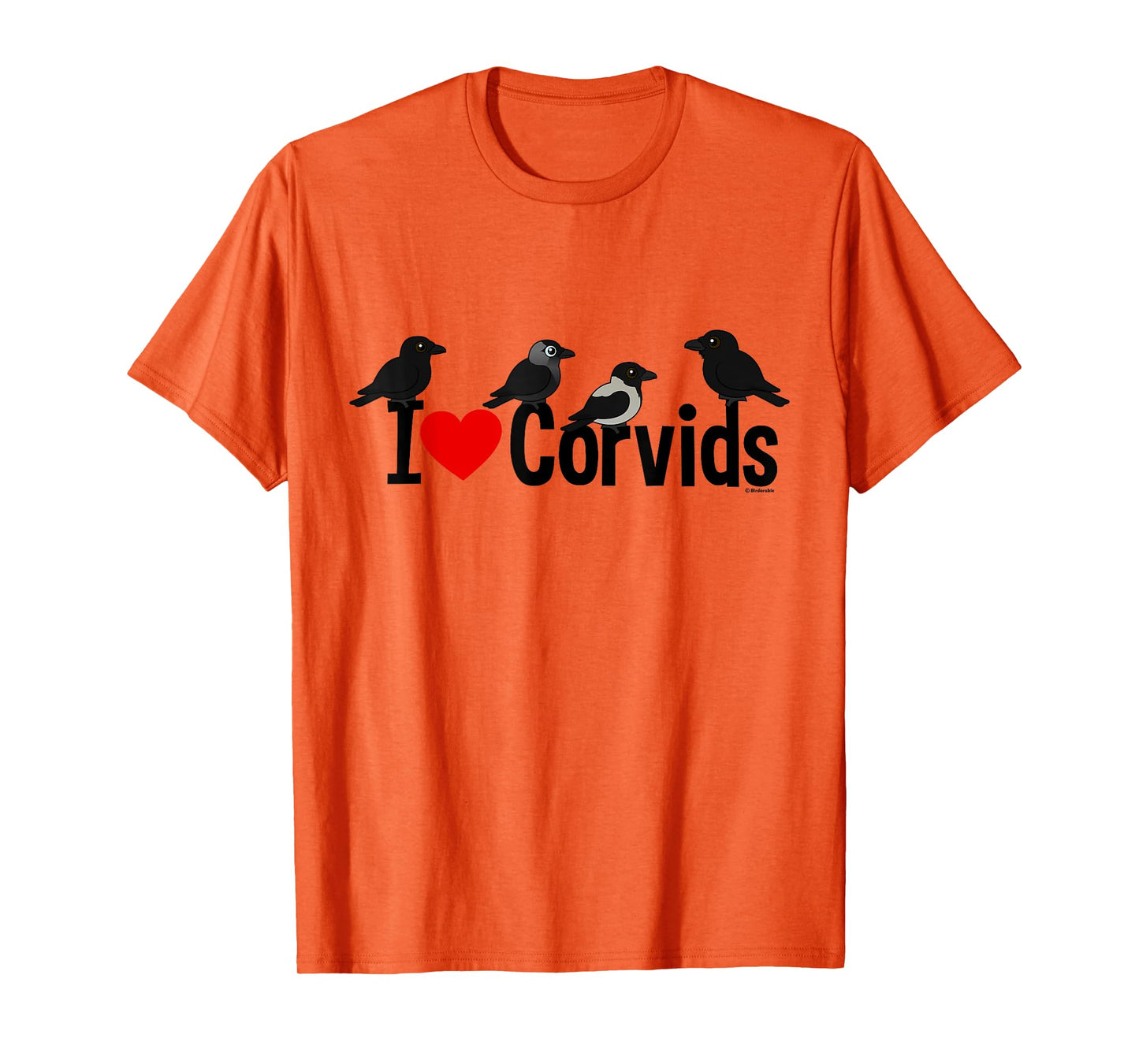 Crows, Ravens, Jackdaws! Cute I Love Corvids Cartoon T-Shirt