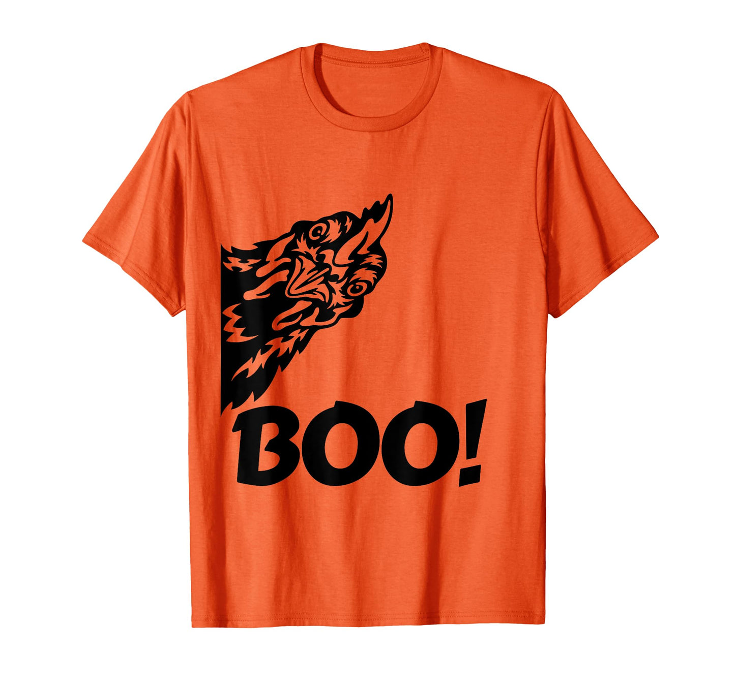 Boo! | Funny Hen Hiding Peekaboo Scary Halloween Chicken T-Shirt