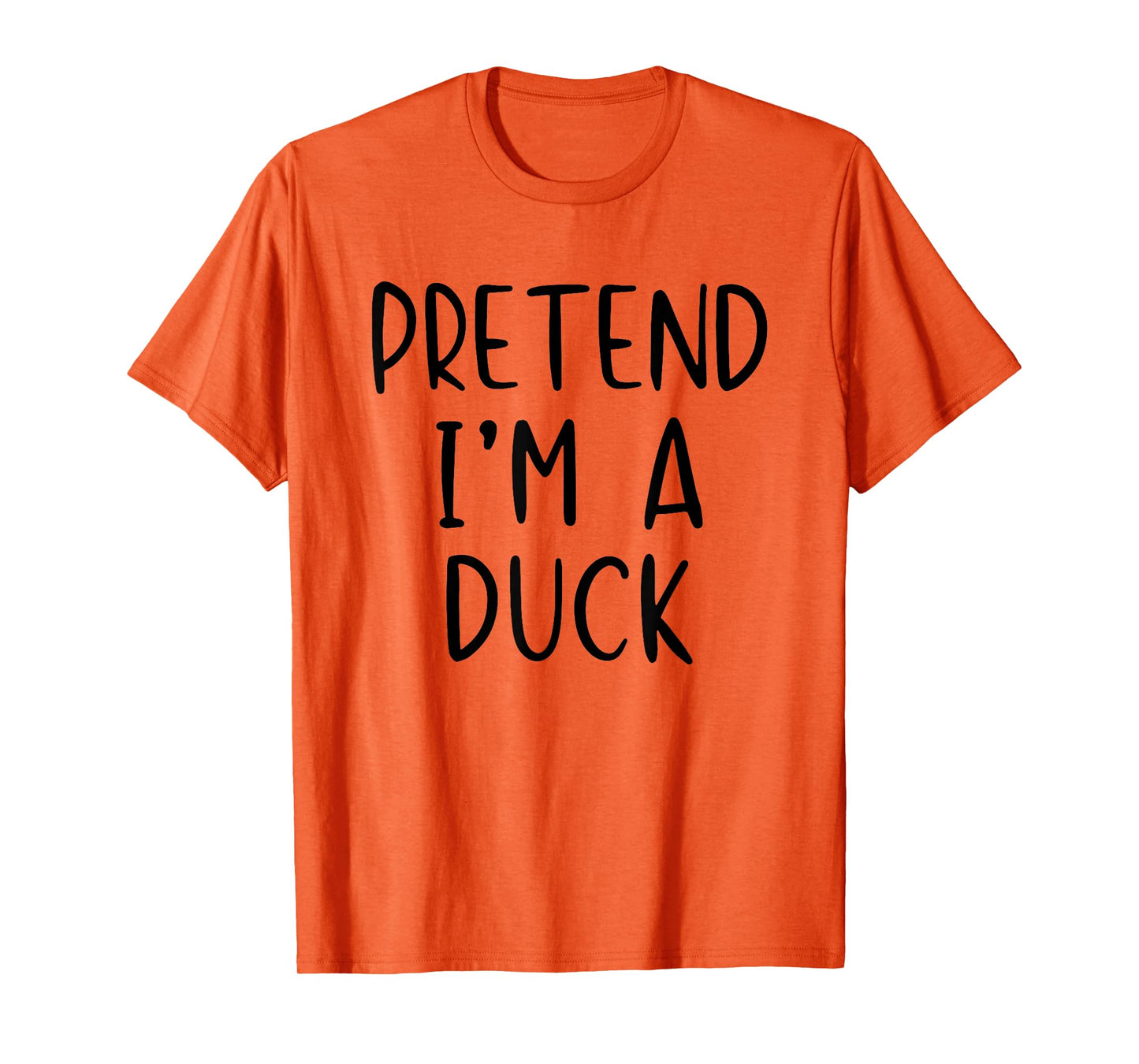 Pretend Duck Costume Halloween Lazy Funny Quick T-Shirt