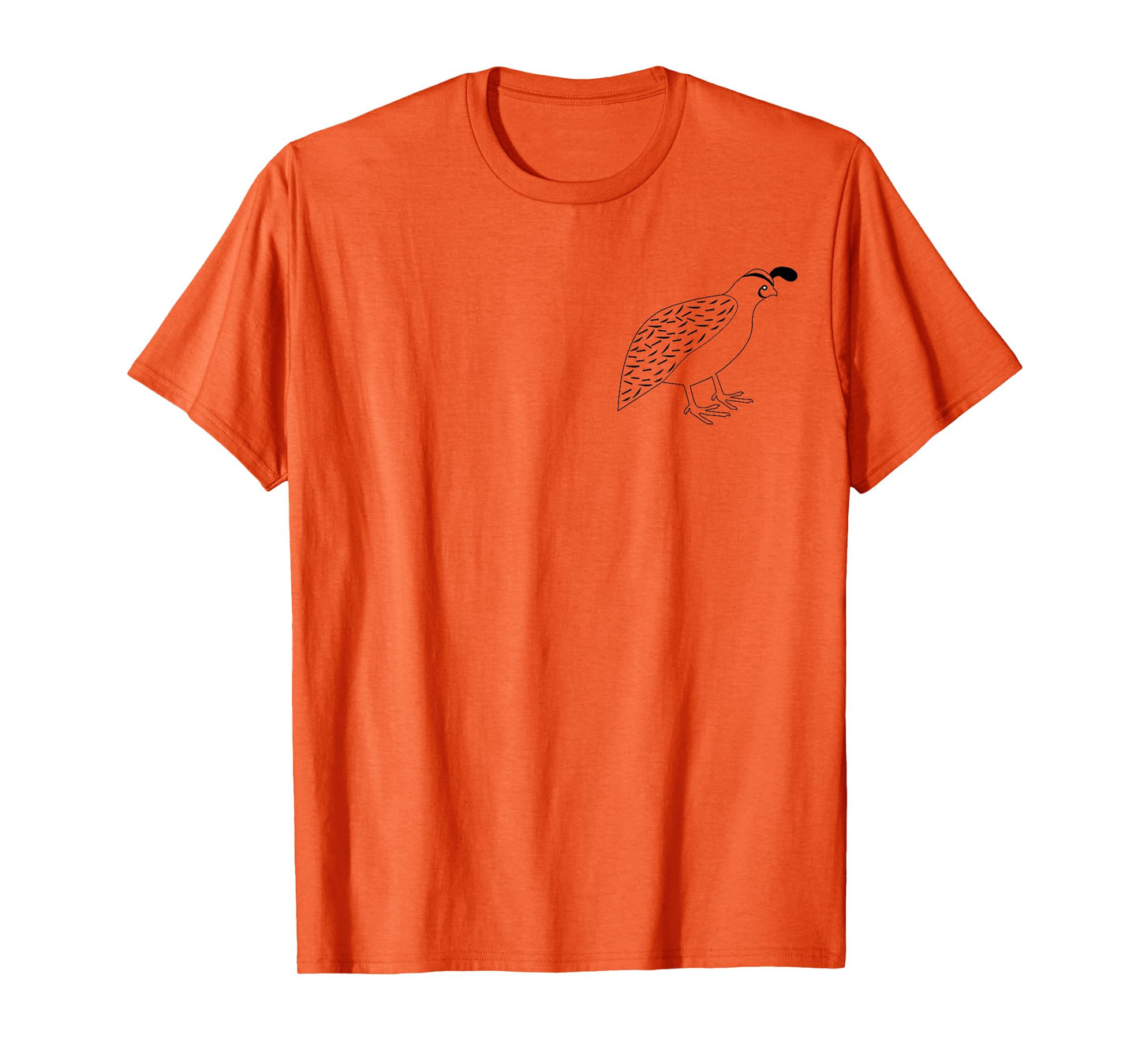 Cool Quail Game Bird California State Drawing Pocket Print T-Shirt