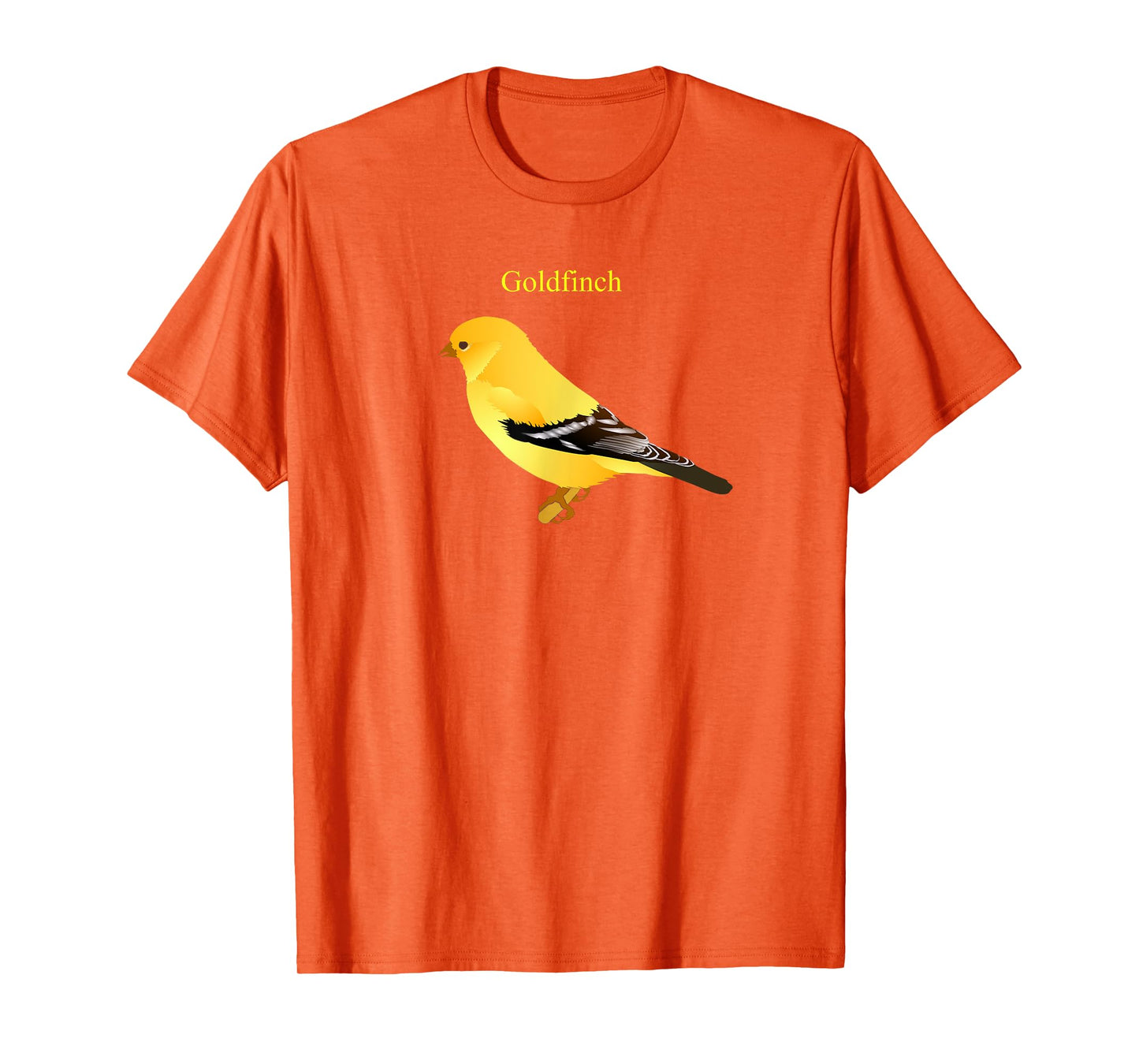 Goldfinch Songbird T-shirt Cute Yellow Bird Art T-Shirt
