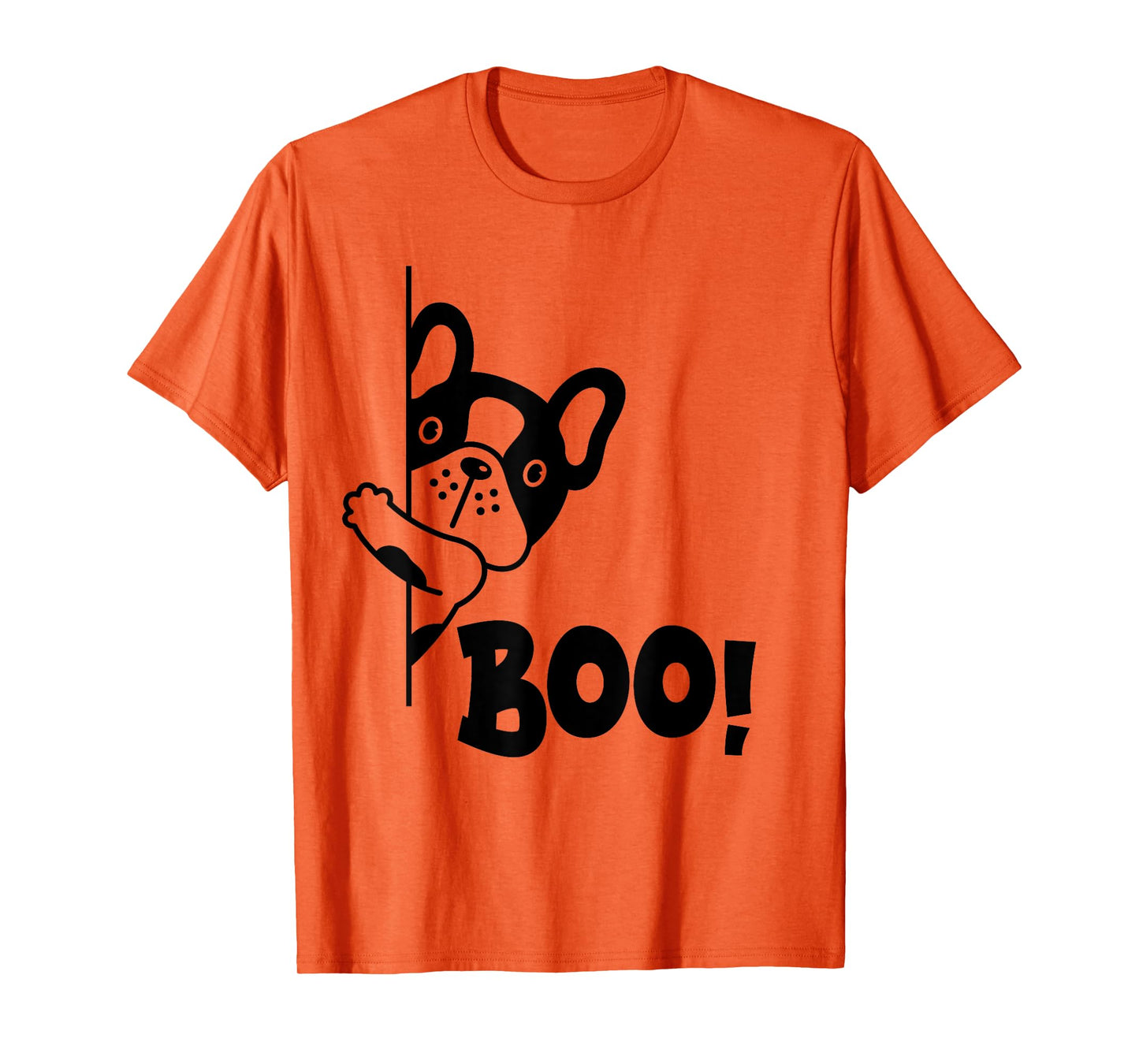 Boo! | Funny Hiding Peekaboo Scary Halloween French Bulldog Men Women Kids T-Shirt