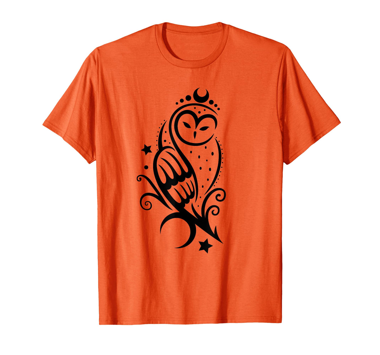 Tattoo Owl with Stars and Moon - Snow Owl Barn Owl T-Shirt