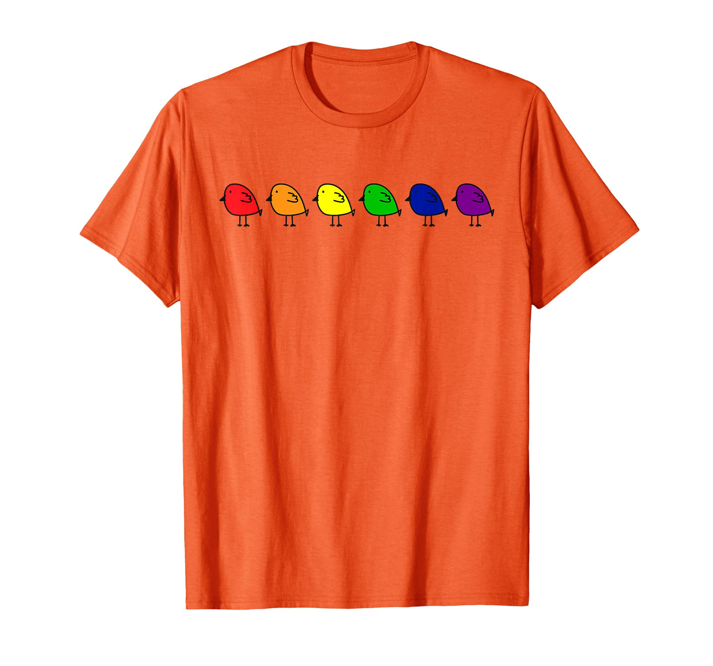 LGBTQ Gay Pride Subtle Pride Rainbow Flag Cute Birds T-Shirt