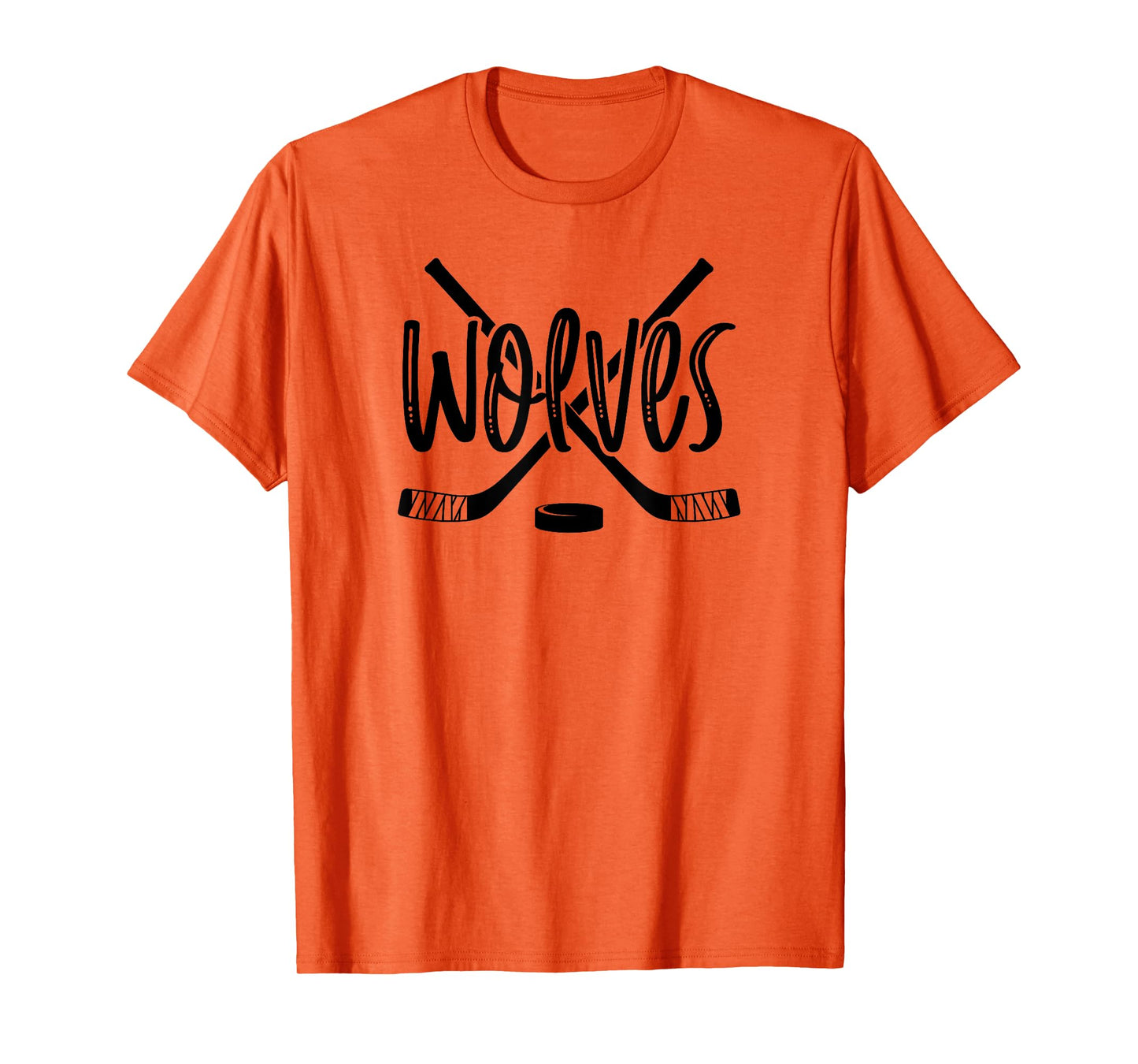 Wolves Hockey Team Mascot School Spirit Game Night T-Shirt