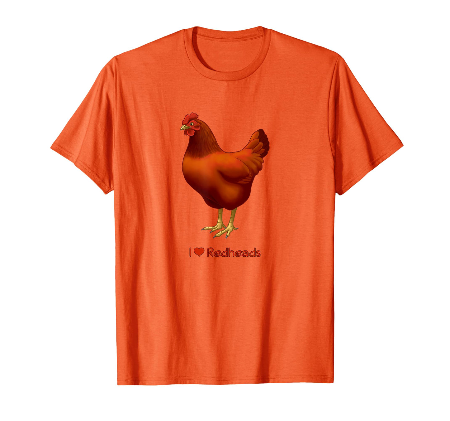 Funny I Love Redheads Rhode Island Red Chicken T-Shirt