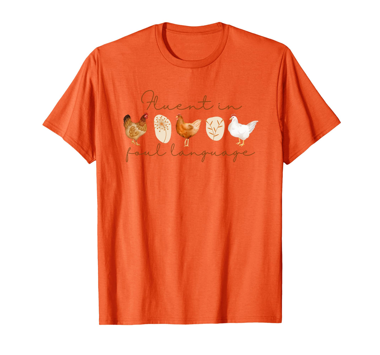 Fluent In Foul Language Funny Vintage Chickens T-Shirt