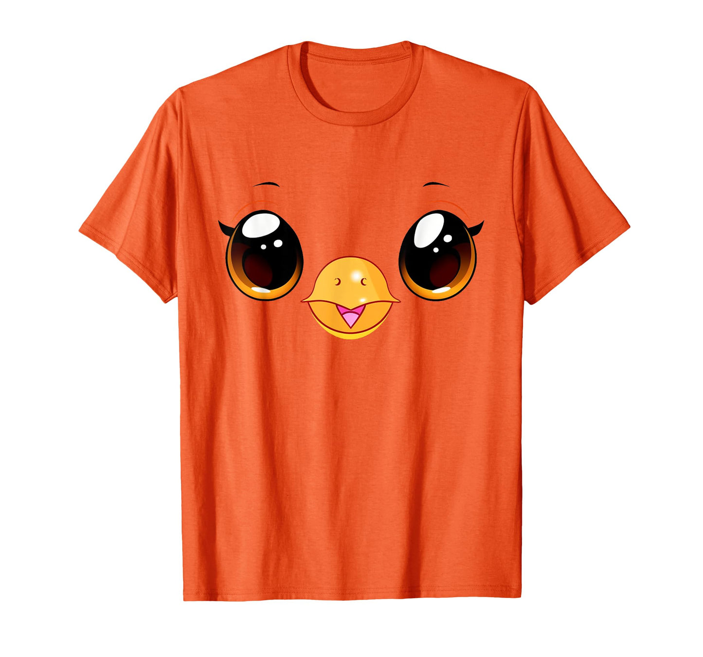 Cute Chicken Face Yellow Chick Costume T-Shirt