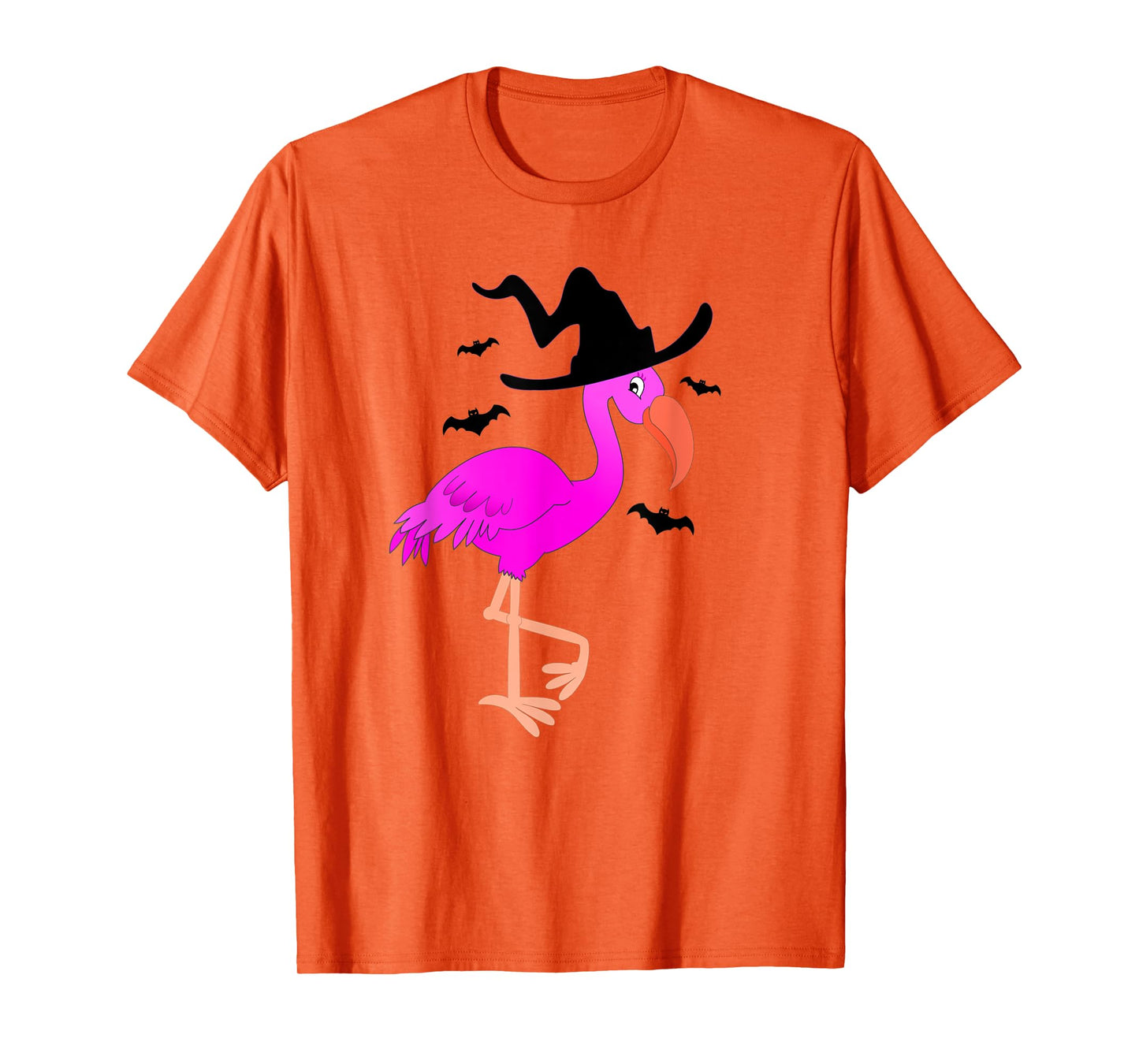 Flamingo Witch Halloween T-Shirt