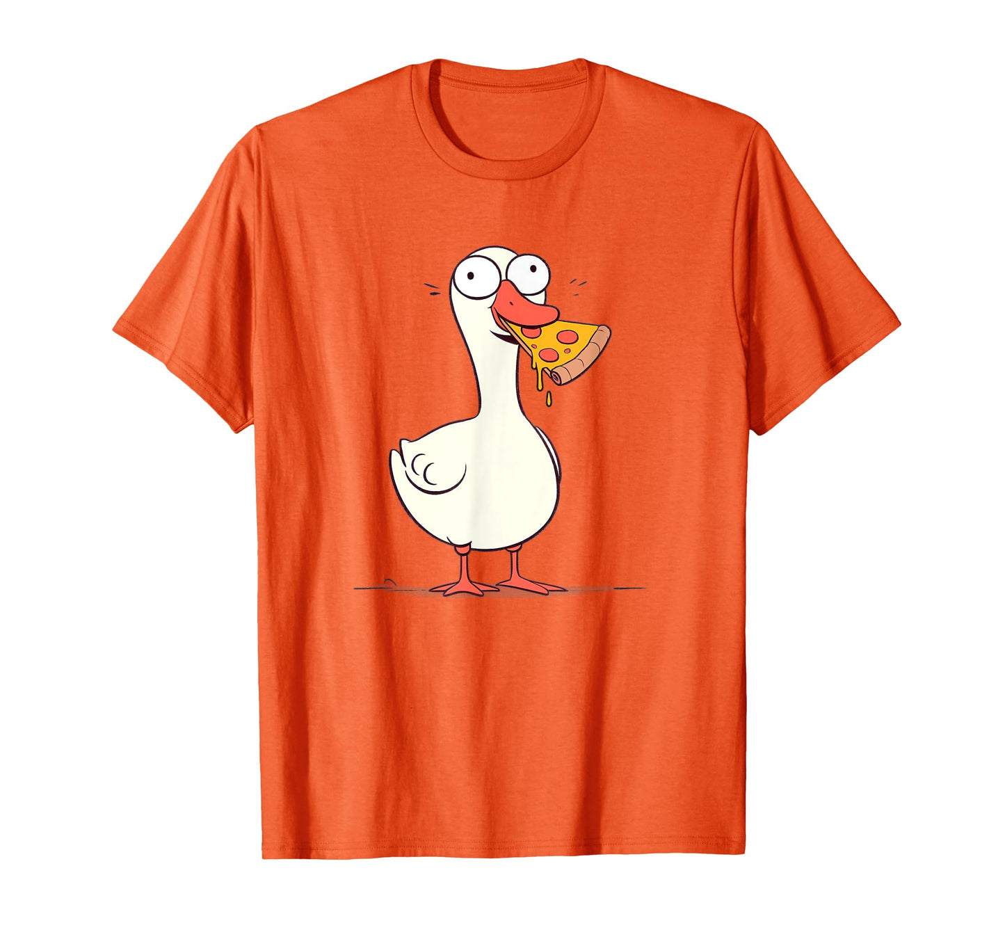 Funny Silly Goose Pizza Lover Goose Gift Foodie Silly Goose T-Shirt